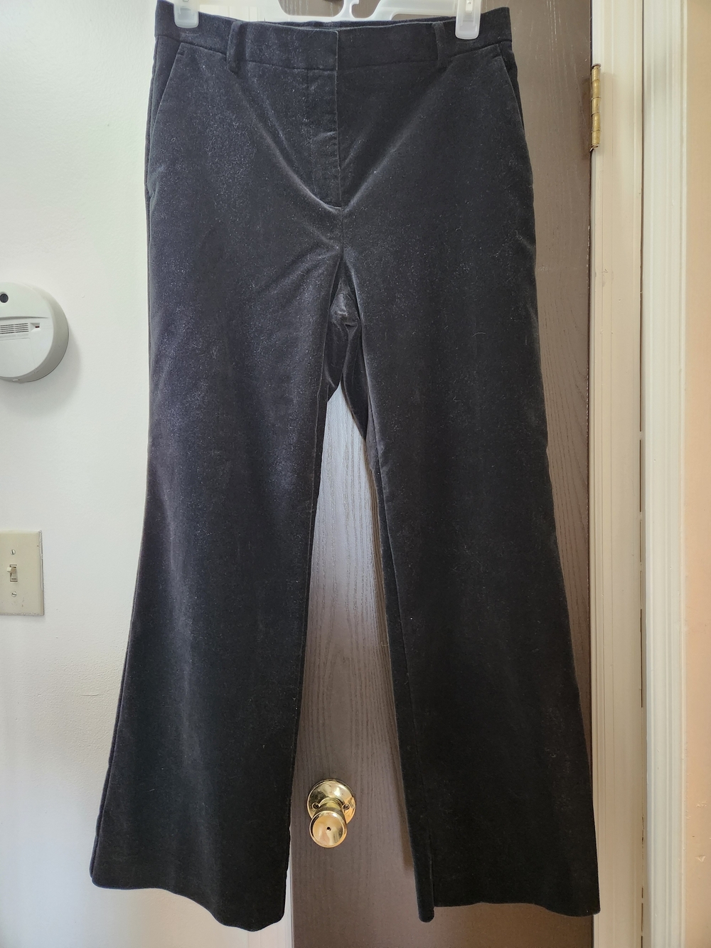 Ann Taylor The Jayne Black Velvet Flared Pants